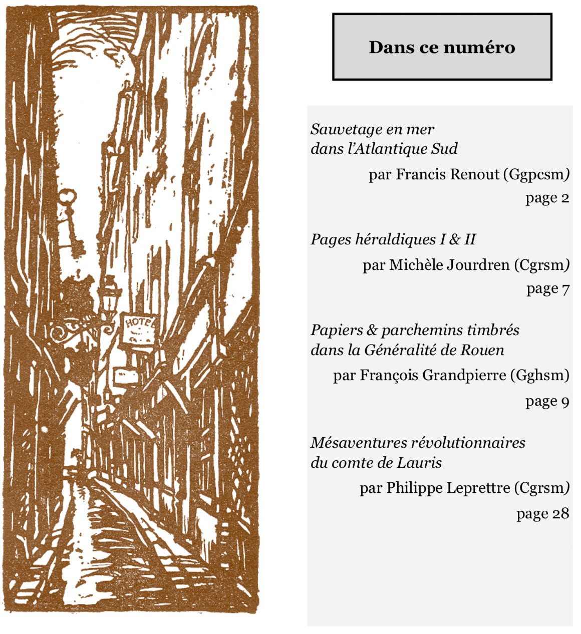 sommaire de la revue