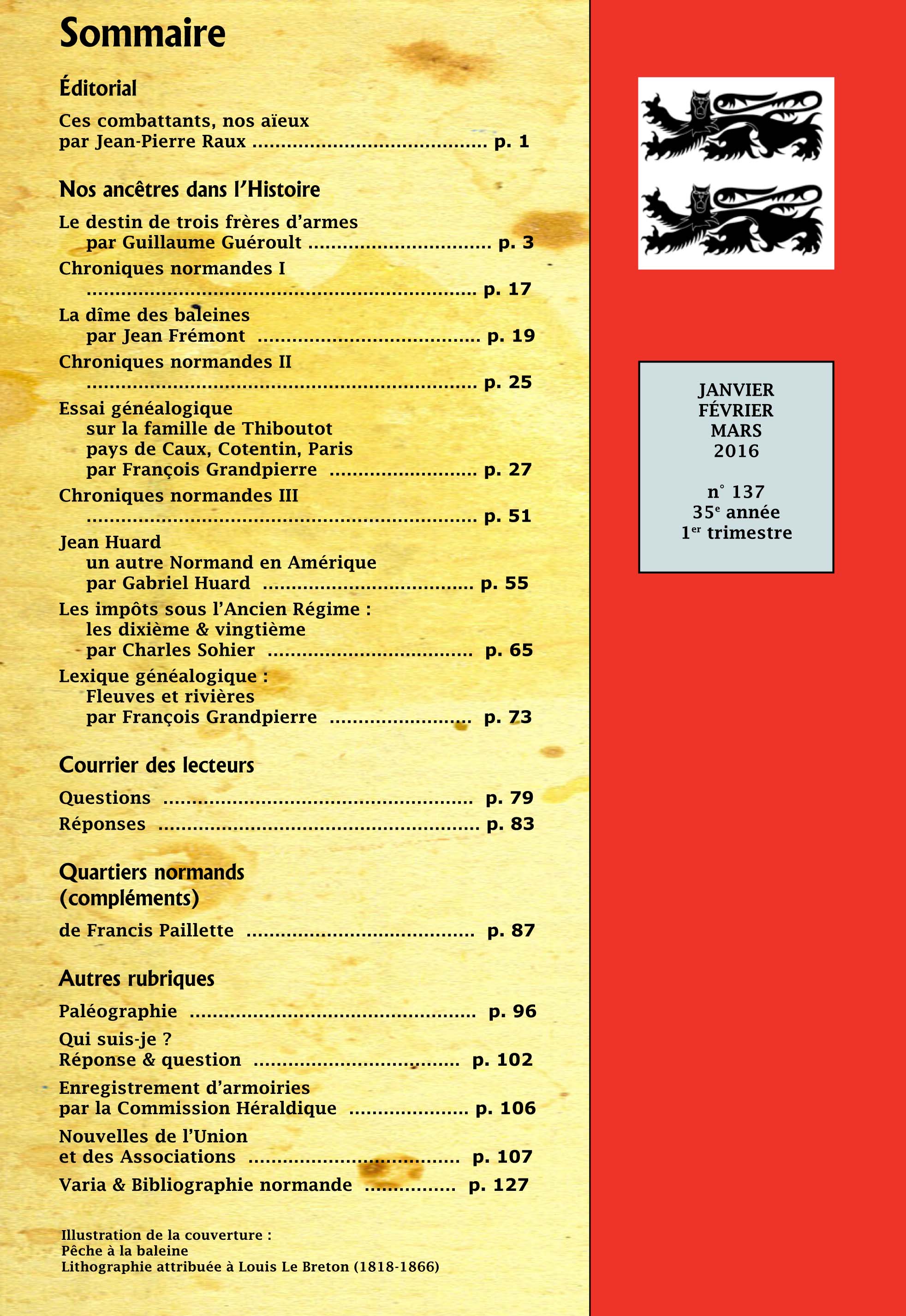 sommaire de la revue